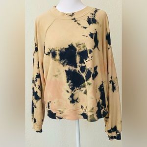 Tie dye crew neck sustainably produced cotton blend fleece sweatshirt Bella